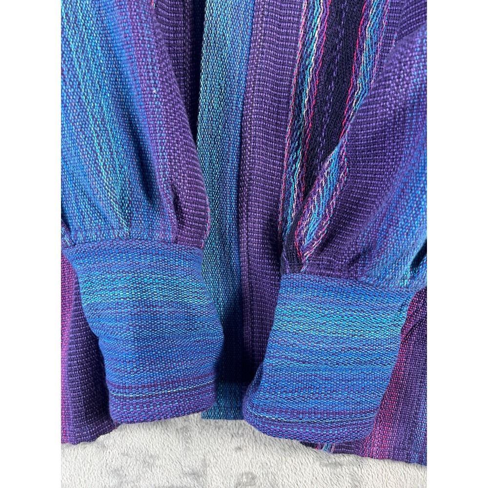 Greentree Weavers Handwoven Cardigan Jacket Womens L/XL Multicolor Boho Chic Vtg - Picture 7 of 16